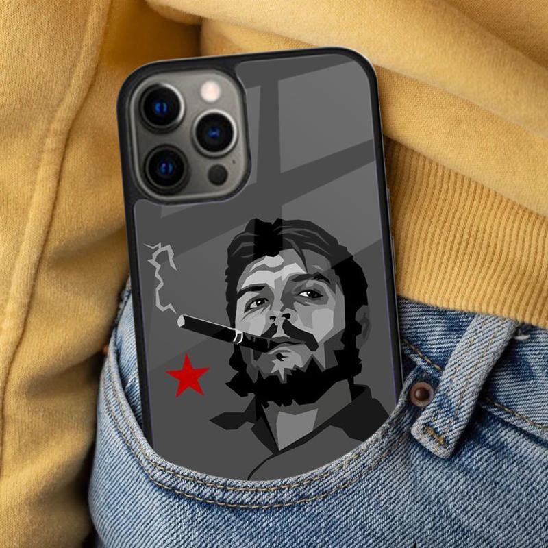 Мягкий чехол для телефона с Че Геварой, курящим сигару, для iPhone 17 Air 16e Pro max 15 Pro 13 14 Plus 11 12 MagSafe Магнитный Coque