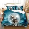 Wolf Cute Animal Bedding Set 3D Printing Kids Adult Luxury Gift Polyester Duvet Cover Home Textiles Single Full King Twin Size
