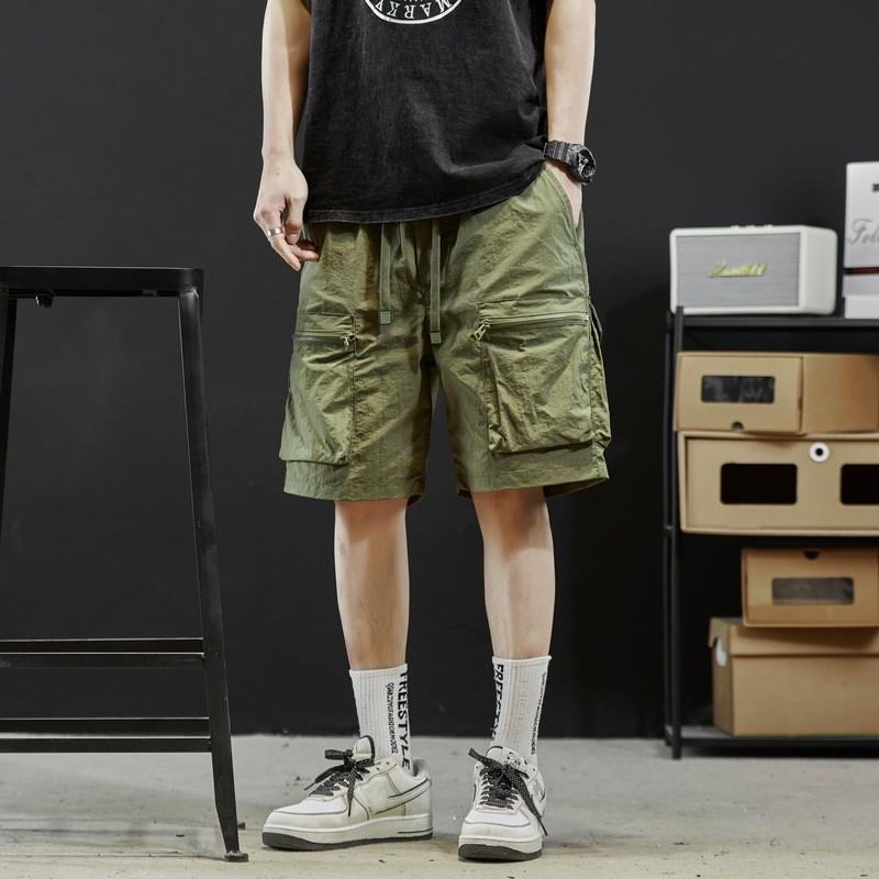 Летние шорты-карго Ice Oxygen, мужские новые модные свободные спортивные брюки, брюки пять четвертей с несколькими карманами