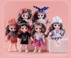 17CM Mini Movable 13Jointed Doll Girls Toy 3D Big Eyes BJD Princess Full Outfits Dresses  Collection Childrens Doll Gift