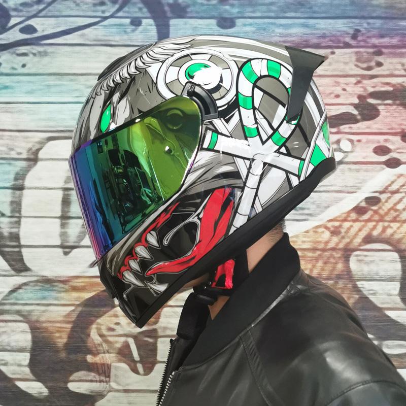 New Motorcycle Helmet Full Face Double Lens Racing Off-road Helmets Capacetes Men Cascos Para Moto DOT Approved Four Season
