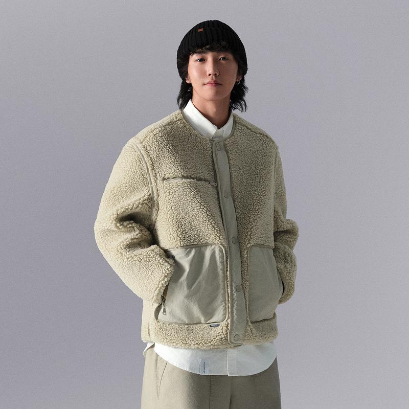 Li Ning CF Suo круглый вырез одна пуговица теплый длинный рукав вязаный свитер мужской свитер лайм AFDU911-2