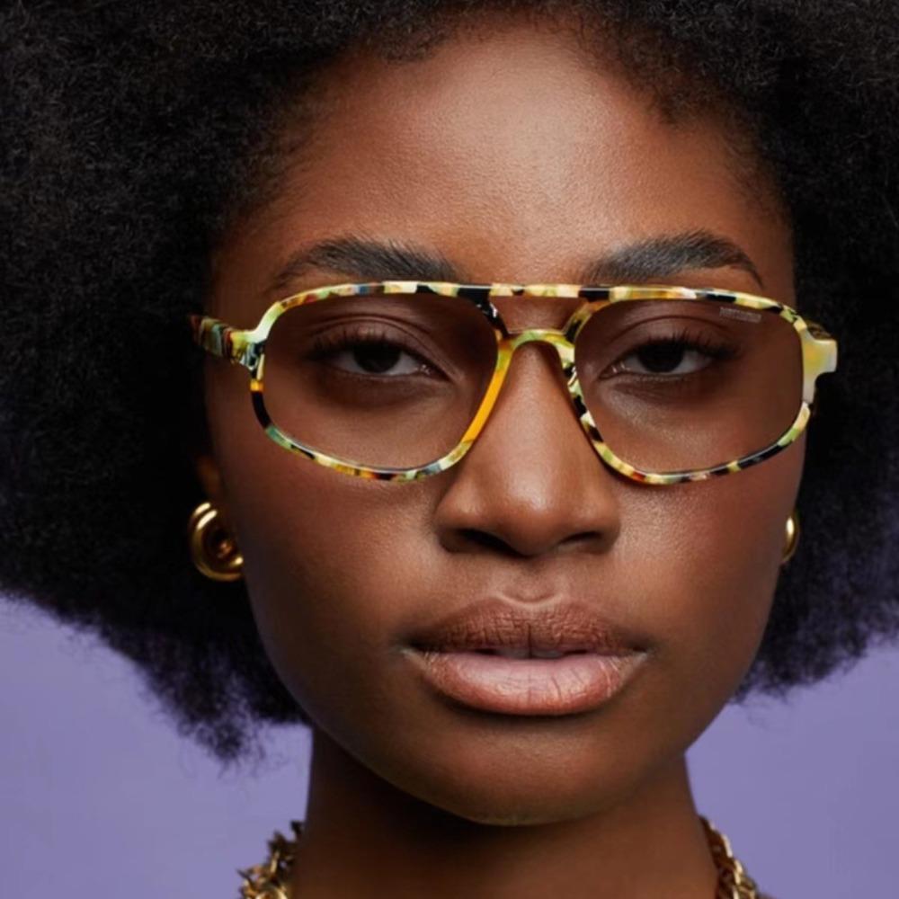 Солнцезащитные очки с широкими дужками, двойной перекладиной, UV400, ретро-тренд, очки, солнцезащитные очки неправильной квадратной формы, для селфи