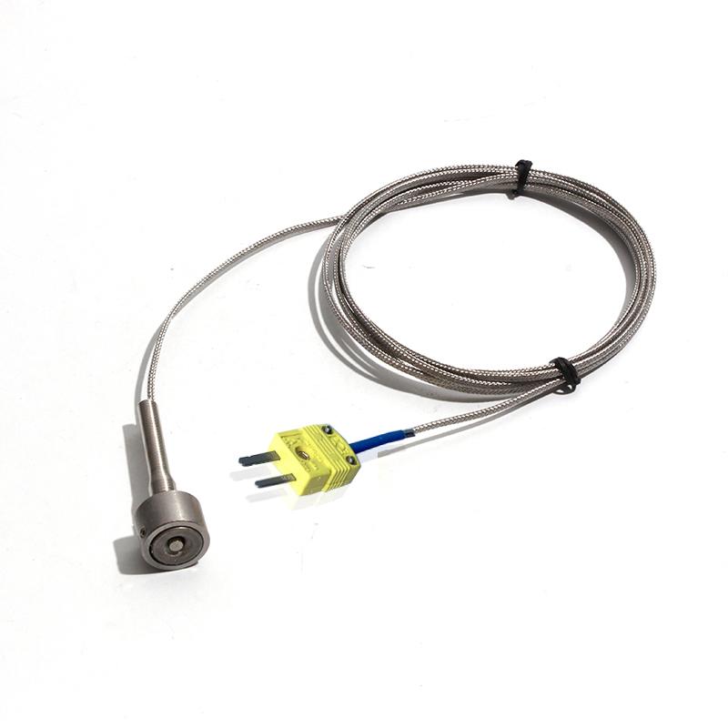 Strong Magnetic Adsorption Thermocouple Temperature Sensor 0-450 Degree K type Plug with Stainless Steel Shielded Wire