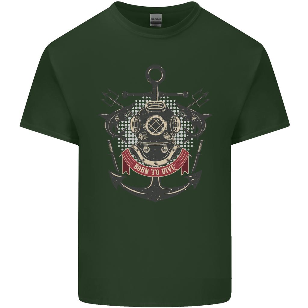Born to Dive Scuba Diving Diver Unisexs Light Cotton TShirt