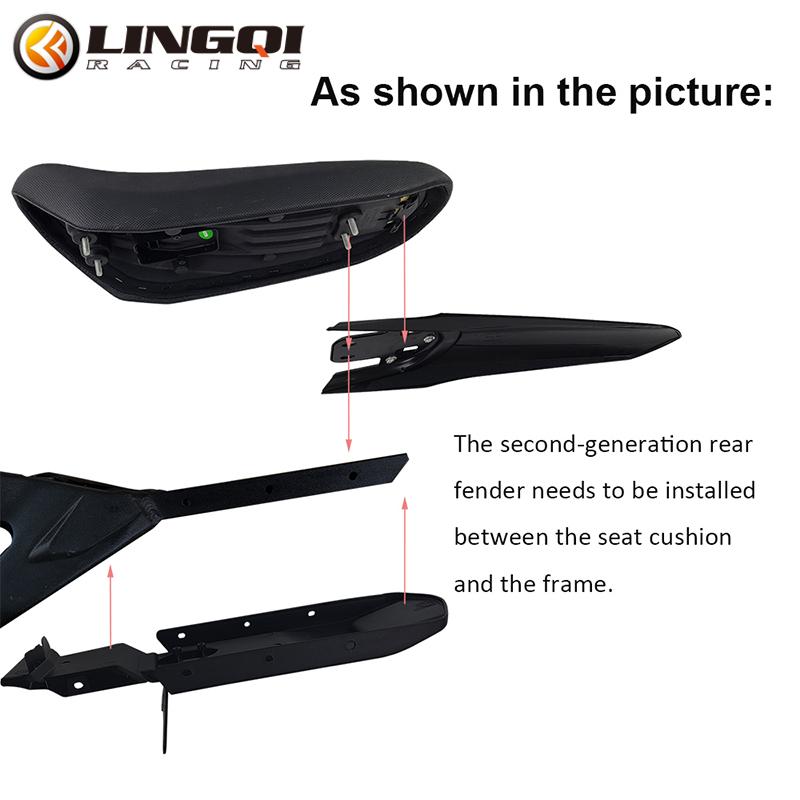 LINGQI RACING Motorcycle Mudguard Wheel Splash Guard Rear Fender For Light Bee LightBee Eride Pro SS 3.0 Electric Bike Modified
