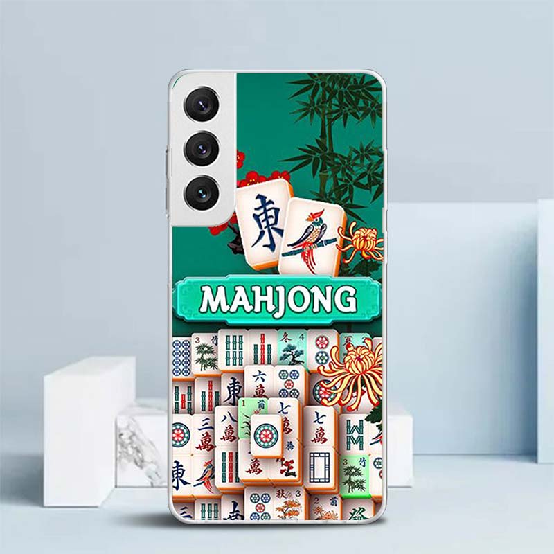 Креативная мягкая чехол-книжка Маджонг для Samsung Galaxy S25 Edge S26 S24 S23 Ultra Чехол для телефона S22 S21 Plus S20 FE С узором Ракушка Gal