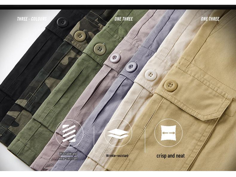 Men's Large Cotton Casual Work Shorts - European & American Summer Style