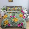 Vintage Flower King Queen Duvet Cover Peony Sunflower Bedding Set Tropical Floral Quilt Cover Boho Polyester Comforter Cover