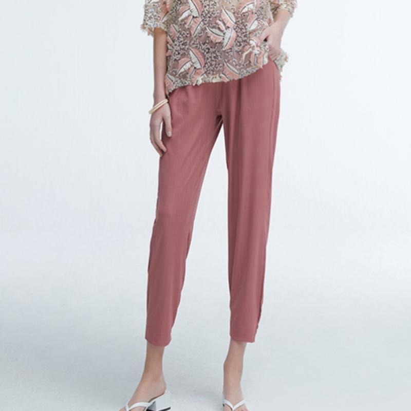 Baiyu Women Pleats Jogger Pants 4 Types Ppjw