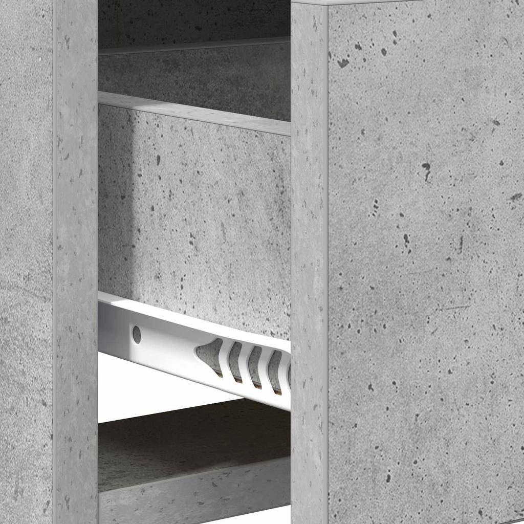 TV Stand 100 x 33 x 47 cm Concrete Grey Particleboard
