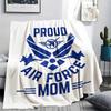 1PC US Air Force Recruiting Print Flannel Blanket, High quality All Seasons, Home Decor, Warmth and Comfort, Perfect for Christmas Gifts