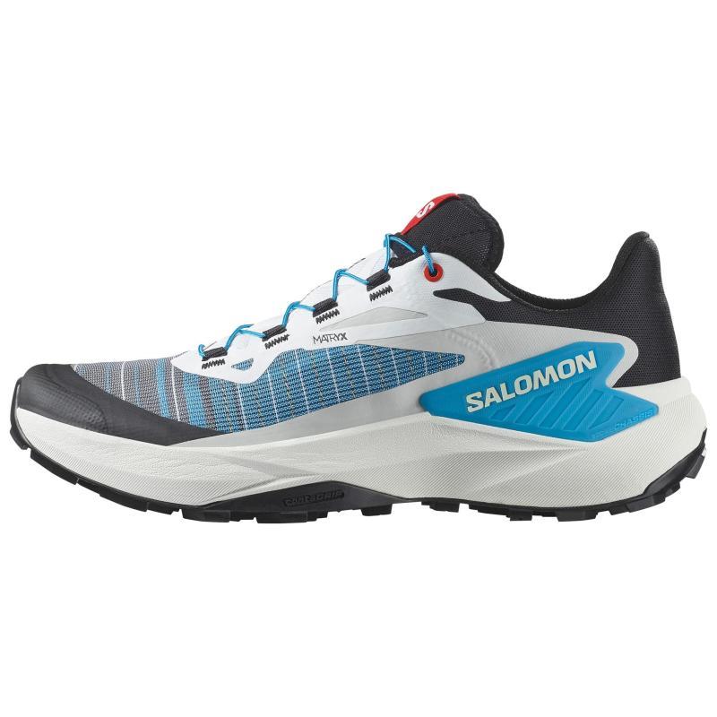 SALOMON GENESIS Износостойкие Дышащие Поддерживающие Низкие альпинистские ботинки Мужские Бело-синие кроссовки 477634