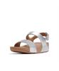 Женские сандалии Fitflop Lulu с кристаллами и ремешком на пятке - Steeled Silver (Ft64K2S102)