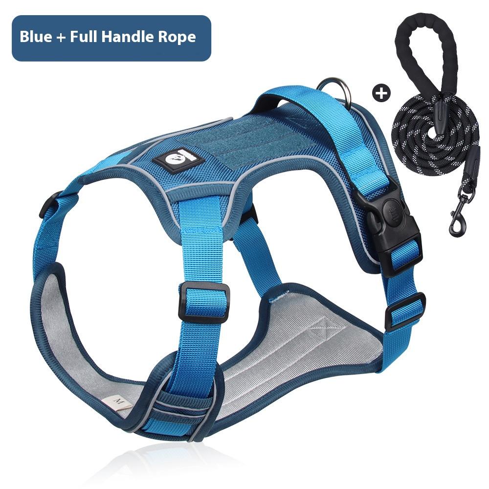 No Pull Harness with A Free Heavy Duty 5ft Leash for Medium Large Dog Adjustable Reflective Oxford Easy Control