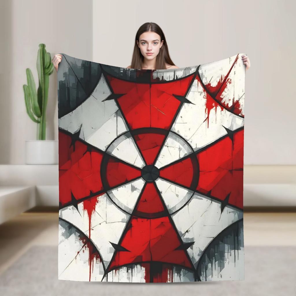Resident Umbrella Corps Eviled Blanket Cover Fleece The Sinister Business Ultra-Soft Throw Blanket for Airplane Travel Bed Rug