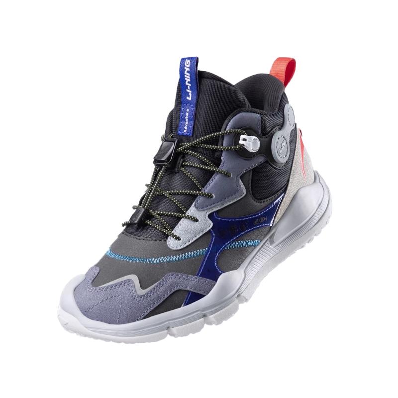 Li Ning Удобные Универсальные Амортизирующие Прочные Низкие Уличные Обувь Детская Обувь Черный YKES014-3