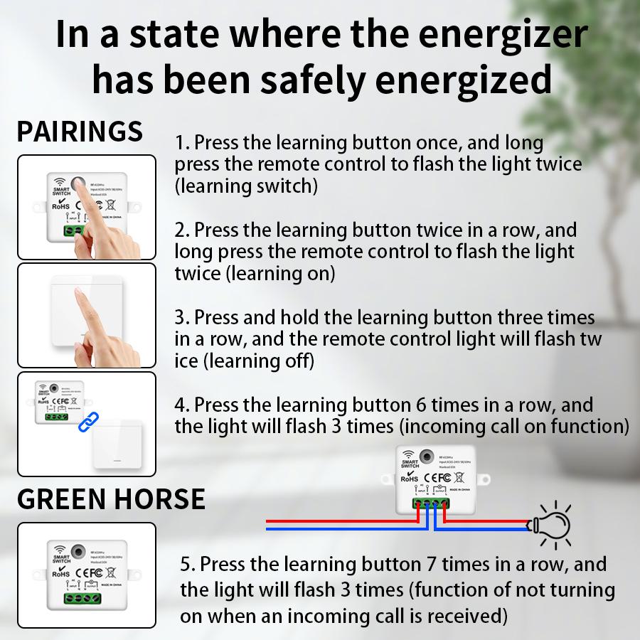 Пульт дистанционного управления 433 МГц Выключатель 10А 110В 220В с 1/2/3 клавишами Настенный выключатель 86 Беспроводной умный выключатель Свет Для светодиодной лампы