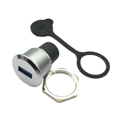 USB3.0 Женский на Женский Круглый Разъем для Панельного Крепления Водонепроницаемая Пылезащитная Крышка Разъем Высокоскоростная Передача Данных