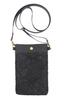 Сумка через плечо для смартфона ЦВЕТА КОНФЕТ, Кружево, Crossbody, Регулируемый и съемный плечевой ремень (черный)