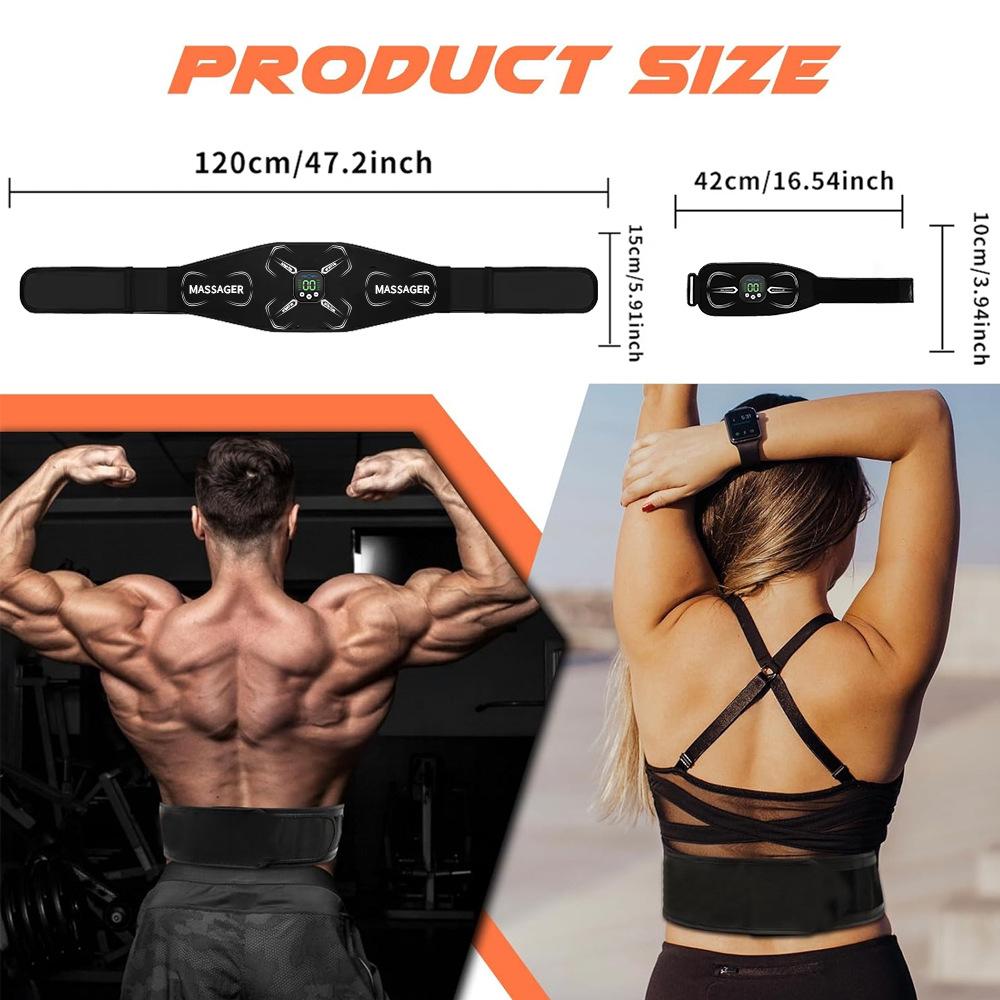 Electric Abs Toning Training Belt EMS Body Slimming Belt Waist Trimmer Abdomen Muscle Stimulator Weight Loss Massager Men Women