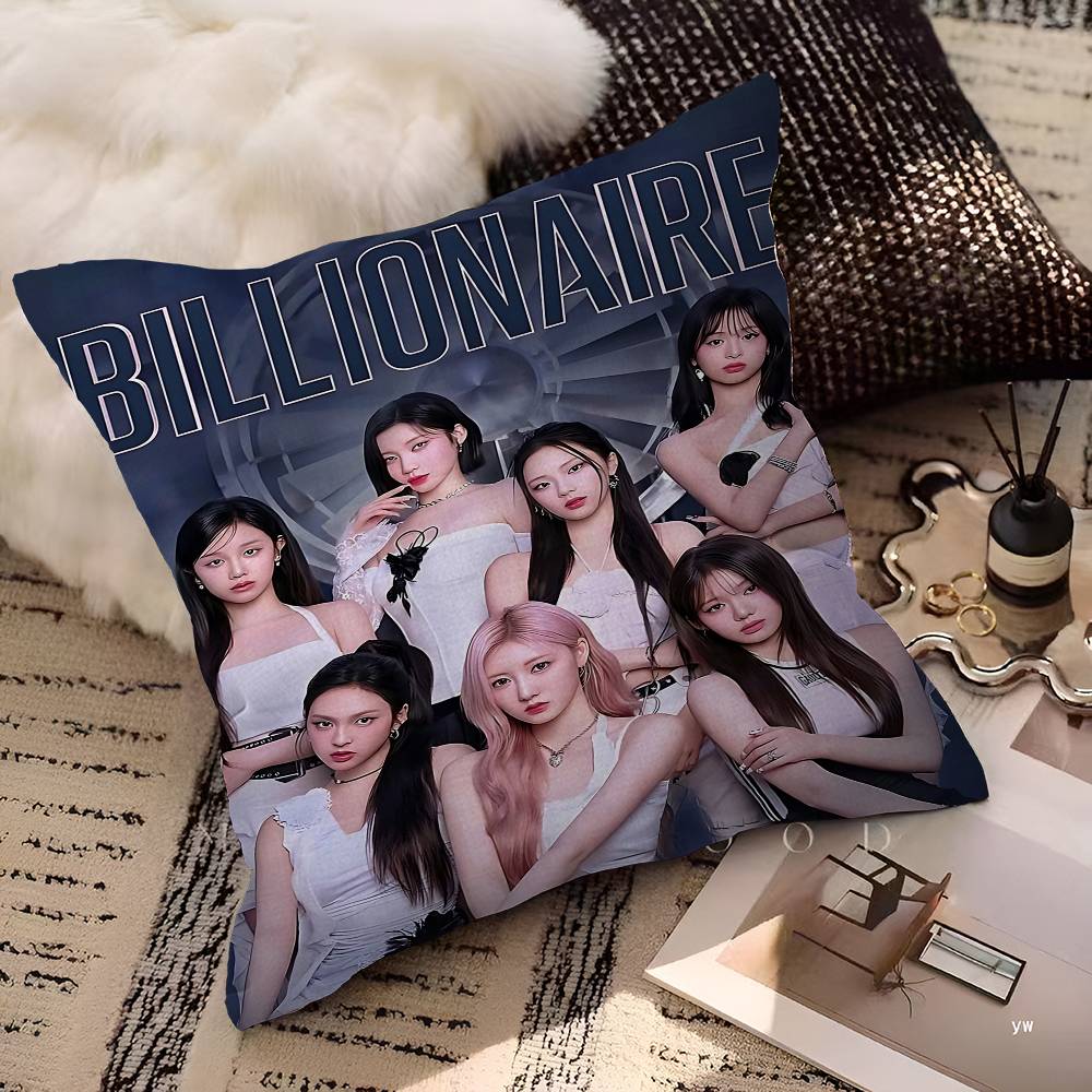 Kpop Style B-Babymonster Personalized Picture Text Home Decorative Pillows Household Gifts 45X45Cm