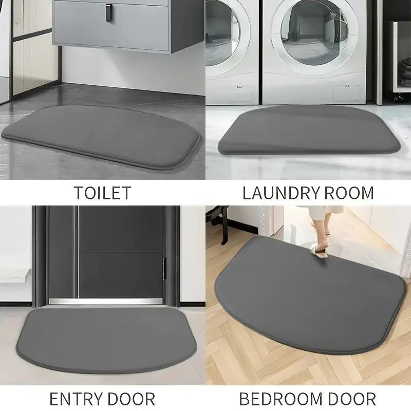 1шт губчатый большой круглый угловой коврик для ванной, декоративный коврик для двери спальни гостиной