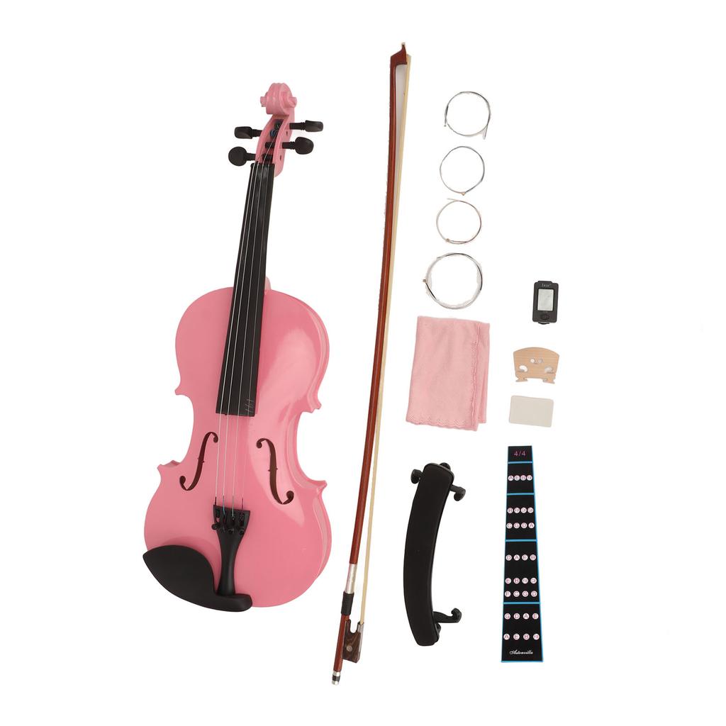 Акустическая скрипка 44 для детей и взрослых начинающих стартовый набор с коробкой канифоль подставка для плеча миксер струны смычок