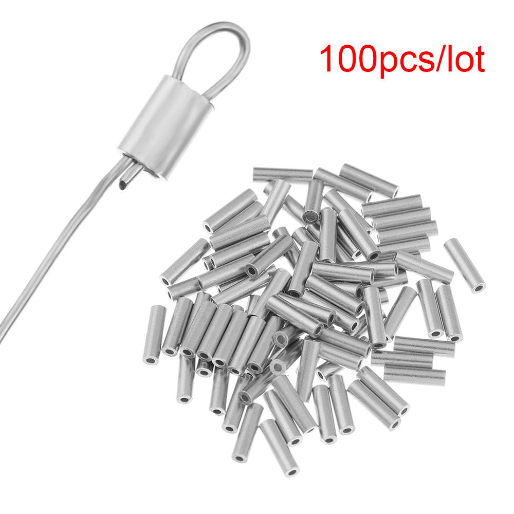 Round Aluminum Connector Fishing Wire Tube Line Crimping Sleeves single Aluminum Crimp Sleeve