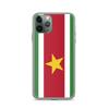 Coque iPhone - Suriname - Drapeau - Souple - Multicolore - Compatible iPhone 11 Pro
