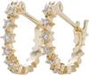 Sowi Stardust Hoop Серьги Золотые K18 18K Gold Аксессуары Изящные Ювелирные Изделия Подарок Подарок (Желтый / Бриллиантовый) (Камень/звезда апреля) 302E0084-1