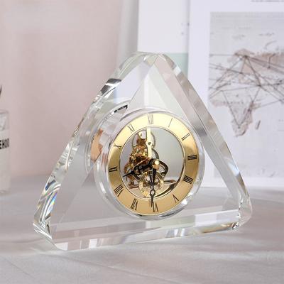 Часы настольные Nordic Crystal, бесшумные, современные, креативные, роскошные, механические, металлические, золотые, для рабочего стола, для гостиной, домашнего декора