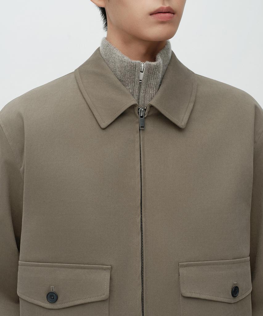 MUSINSA STANDARD [City Workers] Moleskine Aviator Jacket [Taupe]