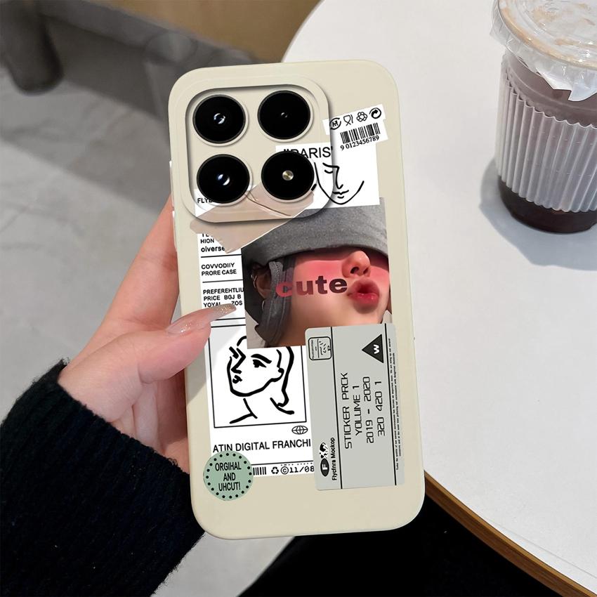 Модный силиконовый чехол для телефона для Xiaomi 17 14 14T 15 15T Pro Poco C71 C75 M7 M8 F7 F8 Премиальный противоскользящий прочный корпус для Xiaomi Capa