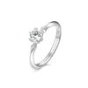 Diamond Ring Size 3 Silver Perfect for and White Gift Wrapping Women's "Guiding Star" 12, Lab-Grown Diamonds, 0.32ct (DEF/VS), (S925),