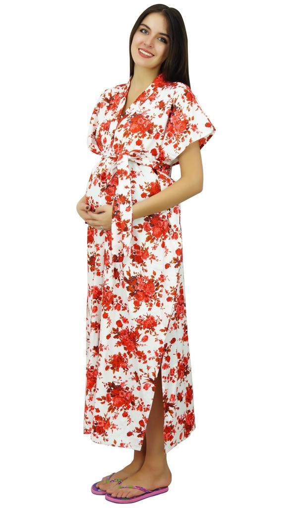 Bimba Delivery Maternity Gown Caftan Maxi| Front & Back Button Kaftan Dress