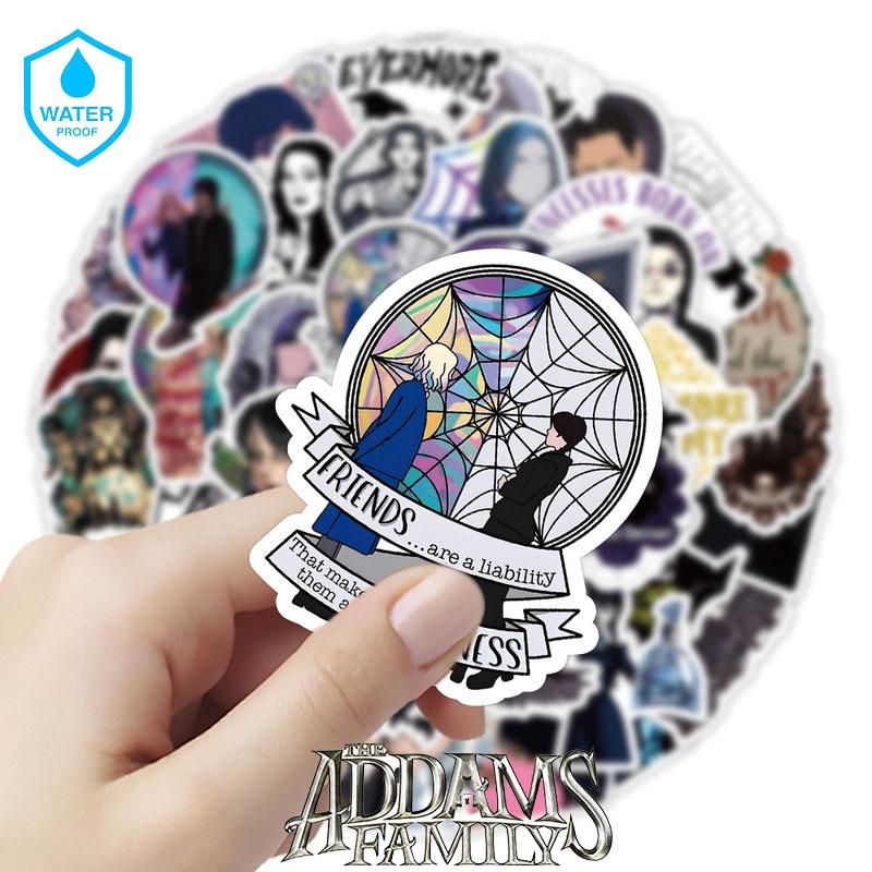 50 шт. Водонепроницаемые наклейки с Аддой Венсдей для украшения чемодана