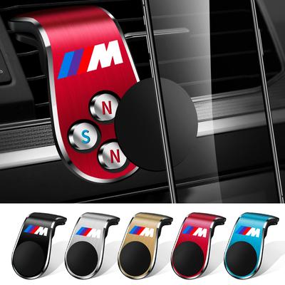 Эмблема M LOGO Магнитный L-образный автомобильный держатель для телефона, предназначенный для GPS, для Performance F30 F10 E90 E46 X6 E60 E70 E36 X3 X5 X7 X2 E91