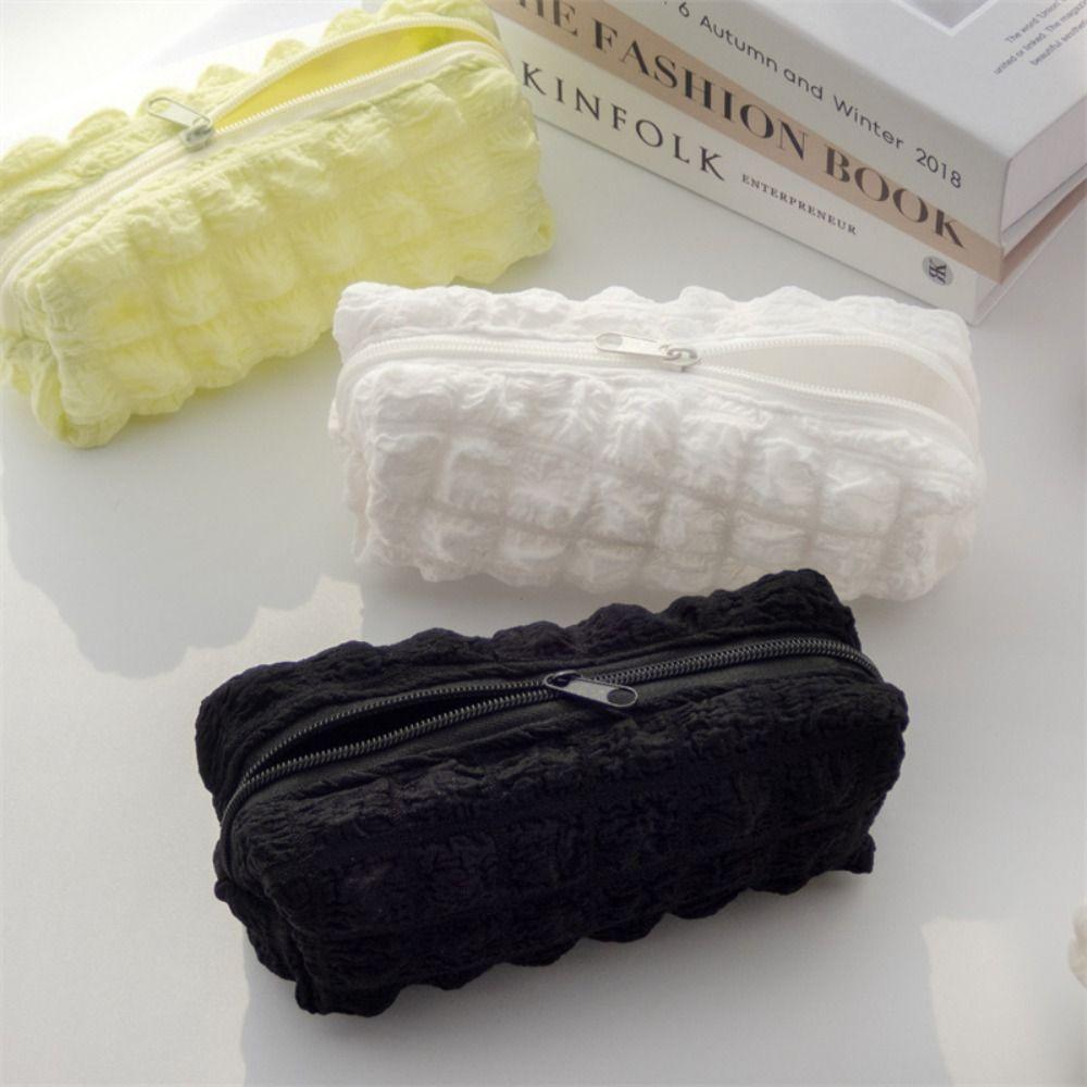 Вместительный кошелек для монет, пенал, пенал, сумка для карандашей, кавайный пенал с пуфами, косметичка