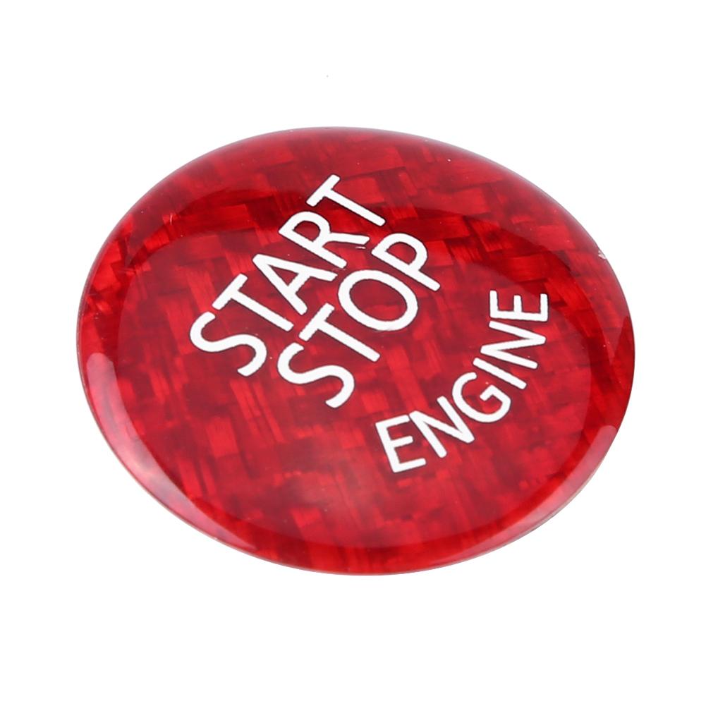 Carbon Fiber Engine Stop Switch Button Cover Sticker for BMW E Underpan Car