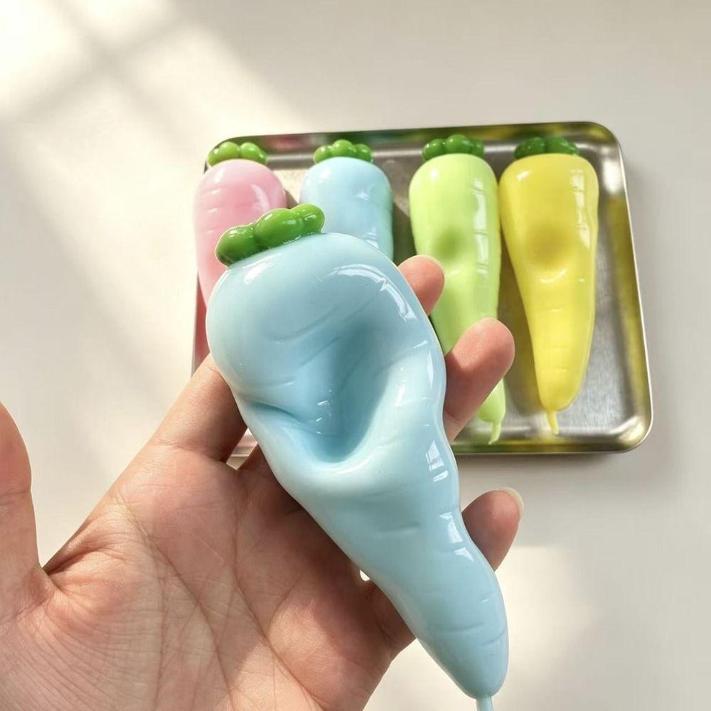 Moldable Carrot Squishy Toy Stretchable Fidget Sensory Ball Coconut Oil Squeeze Children Gifts