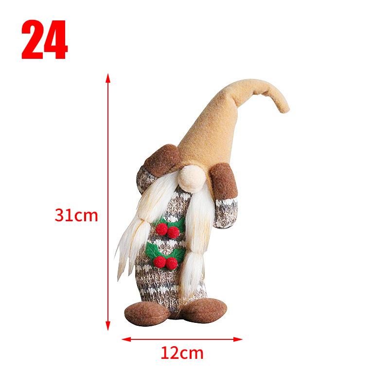 34 Styles Knitted Fabric Swedish Tomte Dwarf Rudolph Gnomes Dwarf Santa Claus Faceless Plush Doll