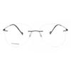 Rimless Oval Shiny Black SmaRtbuy Collection Hani Rt 010 C4 Fashion Unisex Eyeglasses