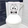 Наклейка на унитаз с испуганным выражением лица, водонепроницаемая, съемная, самоклеящаяся, из ПВХ, для гостиной, ванной комнаты, настенное искусство