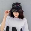 Women Men Graffiti Letter Fishing Fisherman Hat Harajuku Bucket Hat Hip Hop Cap