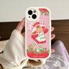 Мультяшная Девочка S-Клубника S-Клубничный Торт Для IPhone 16 15 14 13 12 11 Pro Max Plus Ударопрочный Кожаный Мягкий Чехол для Телефона