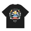 Mens Oversized Cotton Graphic Tee Loose Fit Streetwear Short Sleeve T-Shirt Casual Wear