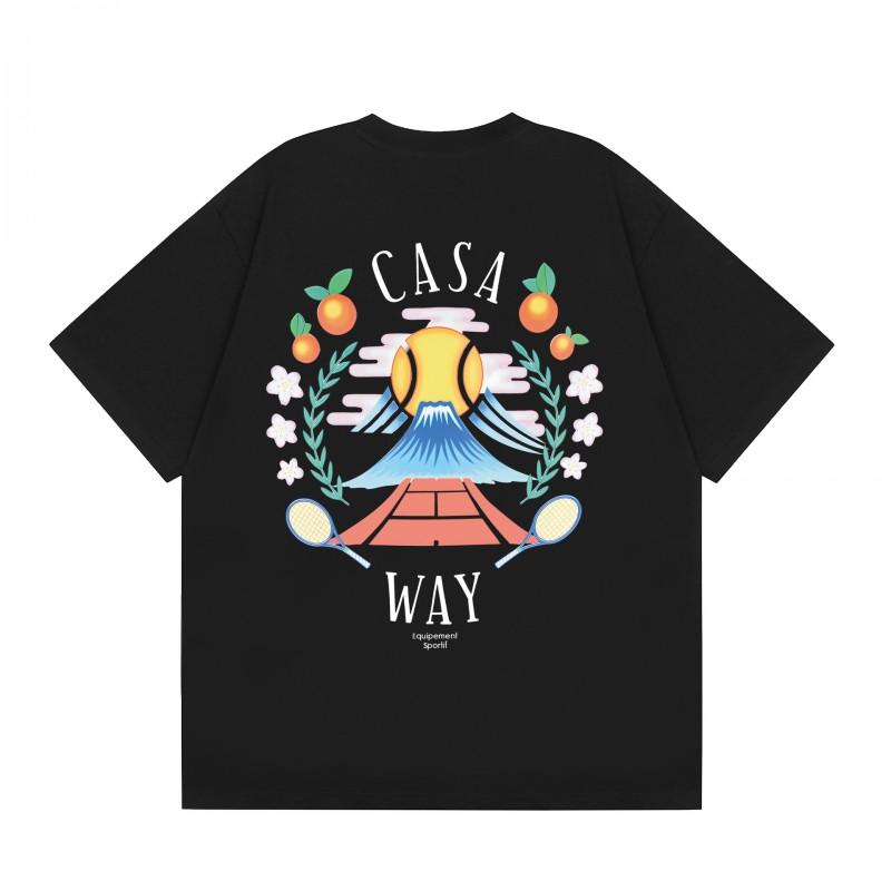 Mens Oversized Cotton Graphic Tee Loose Fit Streetwear Short Sleeve T-Shirt Casual Wear