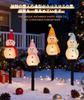 QuiExact Solar Snowman Garden Light Automatic Christmas Outdoor Decoration for and Stylish Snowman 4-Piece Set, Waterproof, On/Off, Ornament, Garden,