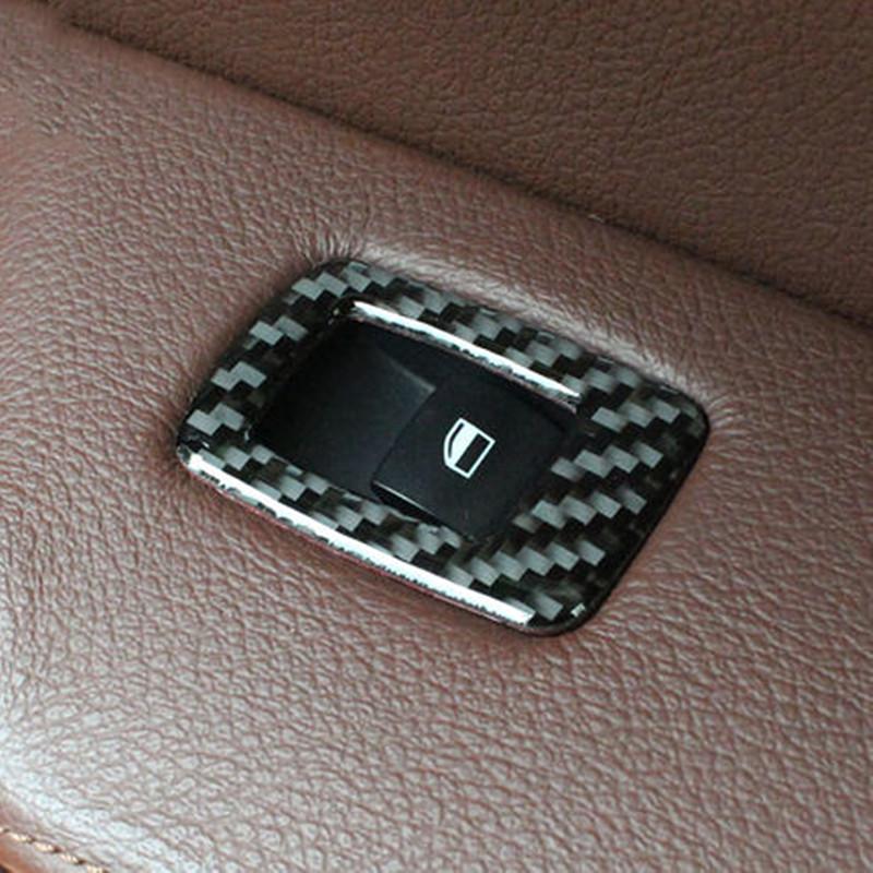 4 шт., углеродное волокно, переключатель окна автомобиля, подъемник, панель управления, украшение рамы, наклейки на отделку для BMW X5 E70 X6 E71